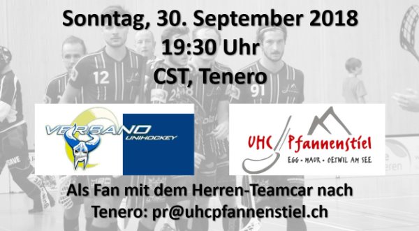 Am Sonntag gehts zum Tabellendritten Verbano UH Gordola ins Tessin