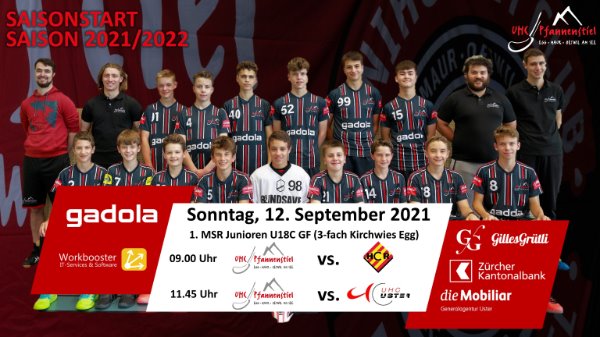 Die U18-Junioren mit dem Saisonstart in Egg
