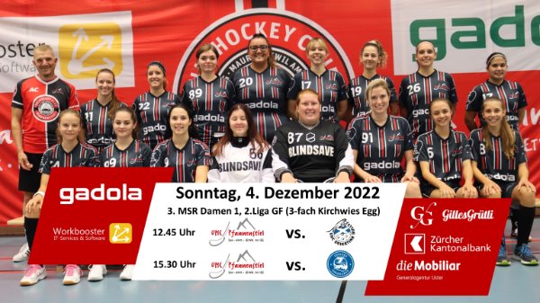 Das Damen-Fanionteam empfängt die Desertina Bulls und Lokalrivale Zürisee Unihockey