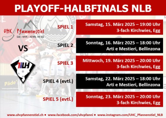 Pfanni geht mit Heimrecht in die NLB-Playoff-Halbfinal-Serie gegen Ticino Unihockey