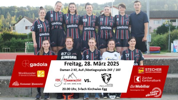 Das Damen 2 fordert die Glattal Falcons in den Aufstiegsspielen