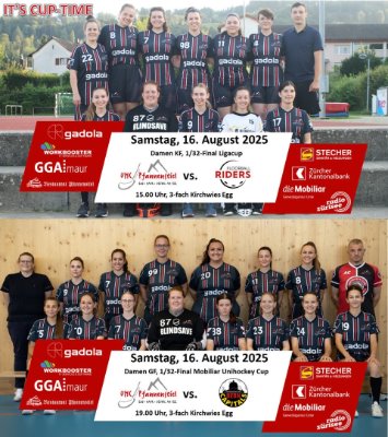 Cup-Heimspiele der Damen-Klein- und Grossfeld