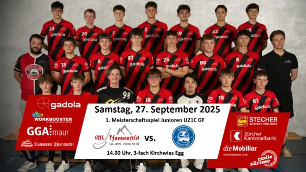 Junioren U21 empfangen zum Saisonstart Zürisee Unihockey zum Derby 
