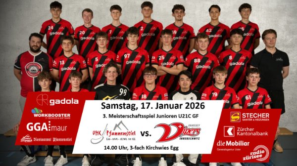 Die U21 vor dem zweiten Duell gegen die Vipers Innerschwyz