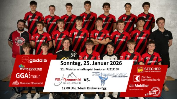 Die U21-Jungs empfangen Regazzi Verbano UH Gordola zum Spitzenspiel