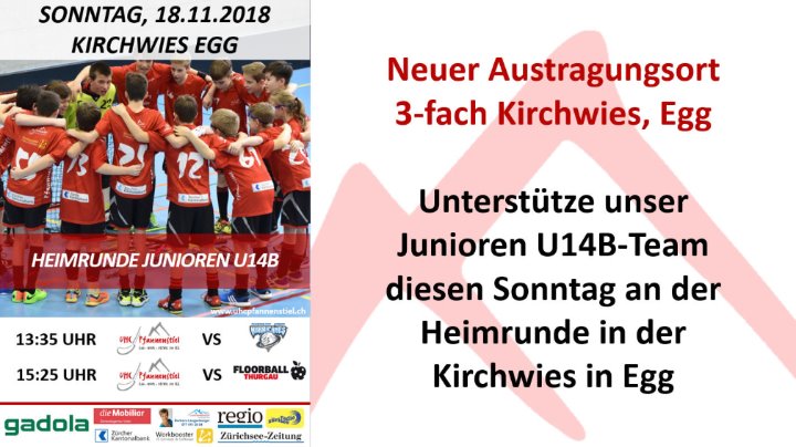 Die Junioren U14-Heimrunde steht auf dem Programm