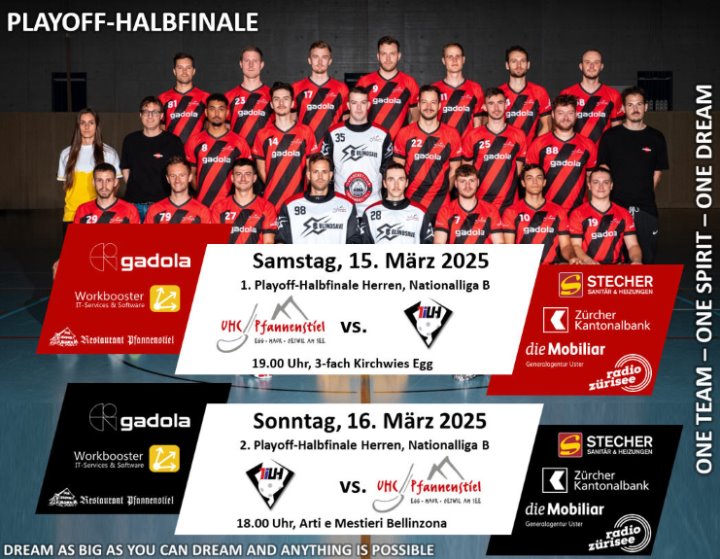 Pfanni startet mit einem Heimspiel in die Halbfinals gegen Ticino Unihockey