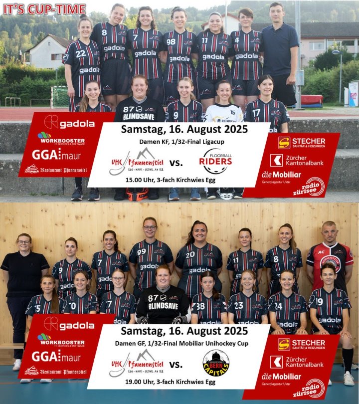 Cup-Heimspiele der Damen-Klein- und Grossfeld