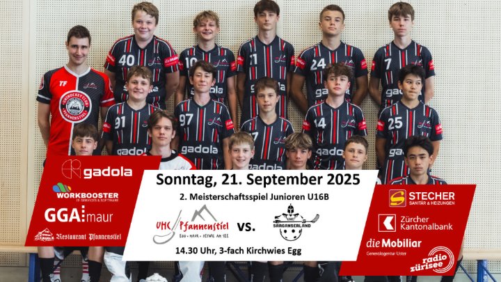 Die U16B-Junioren empfangen den UHC Sarganserland an der Heimrunde
