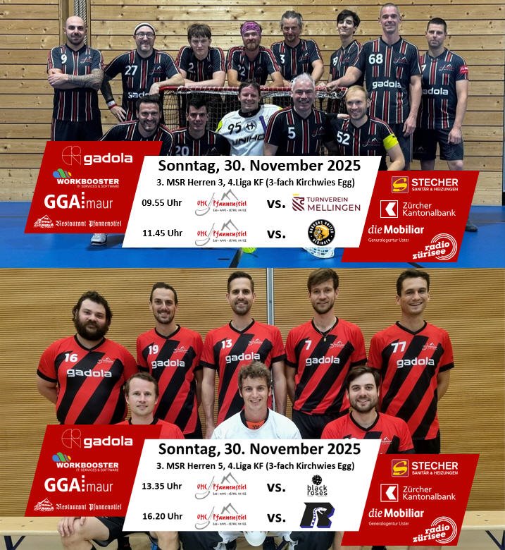 Die Herren 3 und Herren 5 freuen sich auf die bevorstehende Heimrunde Die Herren 3 und Herren 5 freuen sich auf die bevorstehende Heimrunde