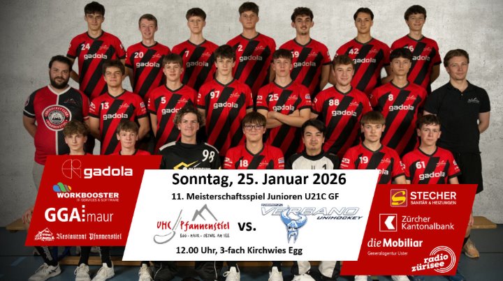 Die U21-Jungs empfangen Regazzi Verbano UH Gordola zum Spitzenspiel Die U21-Jungs empfangen Regazzi Verbano UH Gordola zum Spitzenspiel