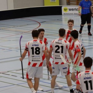 Junioren U21: 1. Playoff-Spiel U21C: UHC White Wings Schüpfen-Busswil – UHC Pfannenstiel (4:3 n.V.)