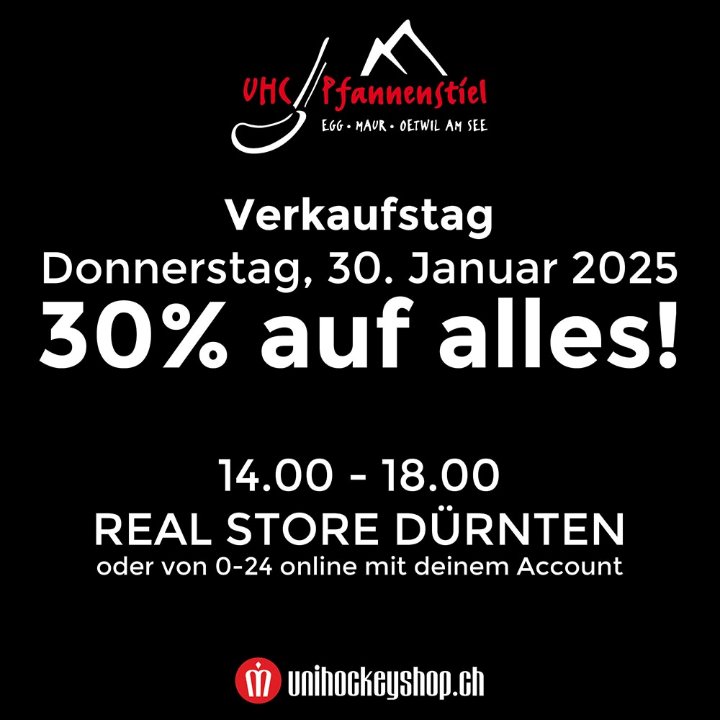 Verkaufstag im unihockeyshop.ch